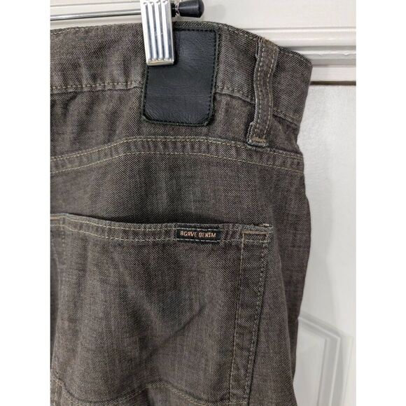 Agave Denim‎ Waterman Relaxed Straight 5 Pocket Jeans men's 35 brown - Picture 6 of 9